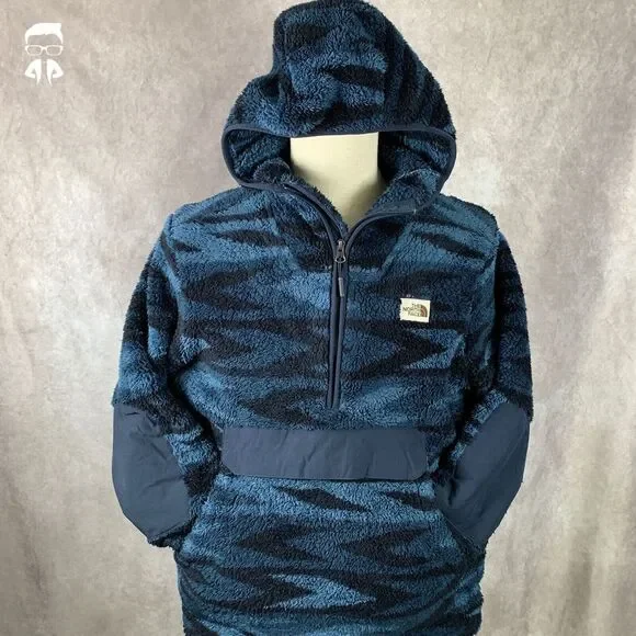 The North Face Campshire Pullover Mens Medium Blue Quarter Zip